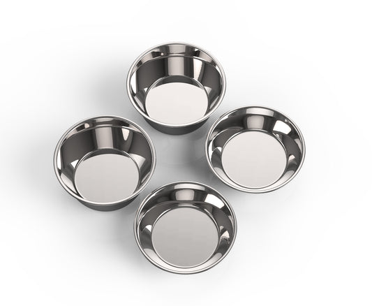 Shallow Bowls (1.5" Deep) for 4" Elevated Pet Feeder (Set of 4)